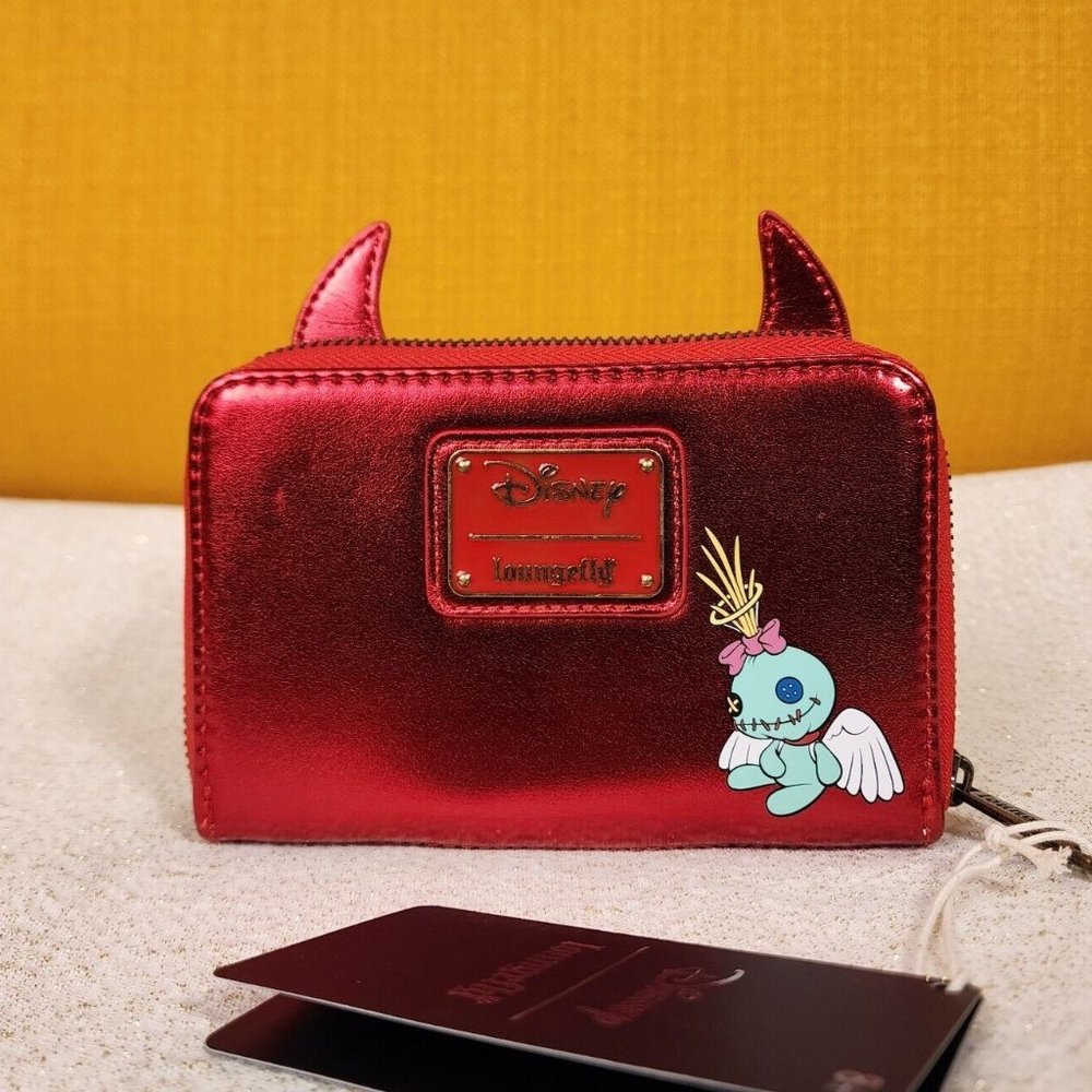 Loungefly Disney Lilo and Stitch Devil Costume Halloween Zip Around Wallet NEW - Picture 4 of 13